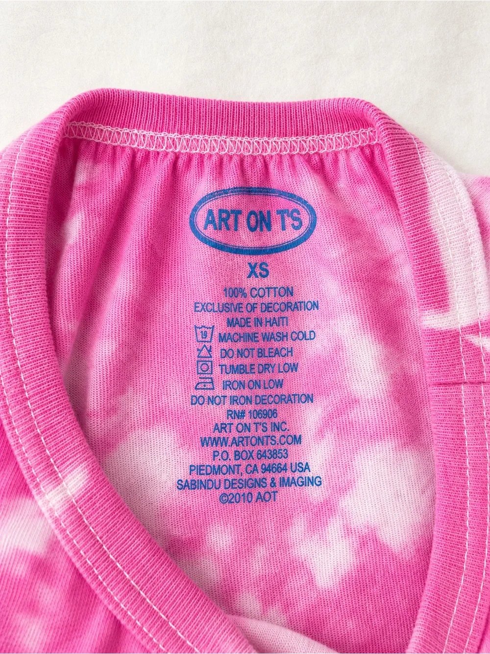 “San Diego, CA” Pink Tie Dye Girls Tank Dress – Size XS